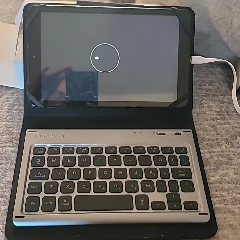 Samsung Tab A with Black and Silver Design